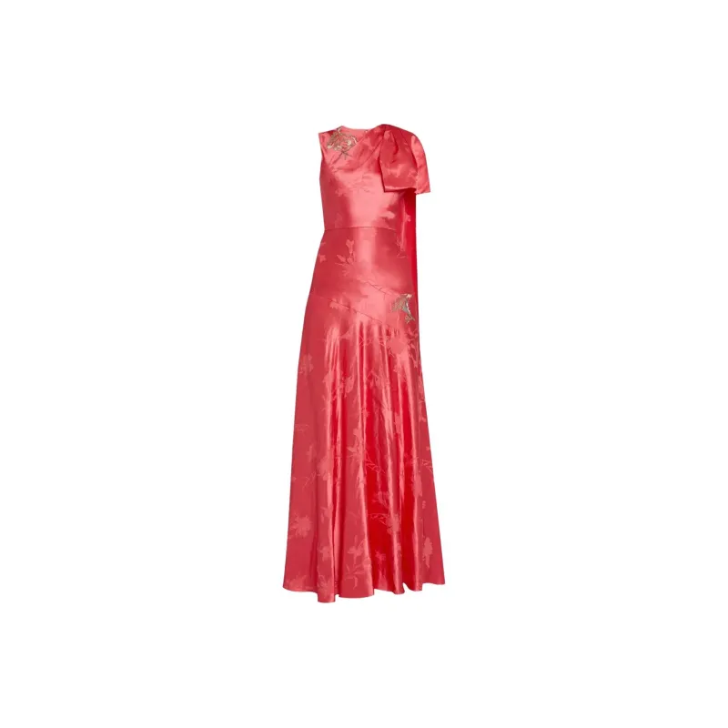 Erdem Asymmetric Draped Dress-0