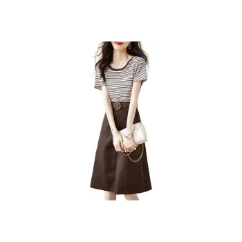Mo Han Yi Mei Skirt Set Women's Coffee
