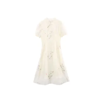 A Paradise For Awakening Short Sleeved Dress Women's Beige