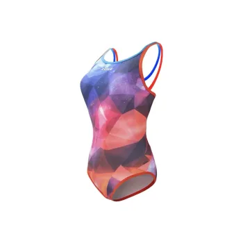 ZOKE One Piece Swimsuits Women's Orange Orchid Flower
