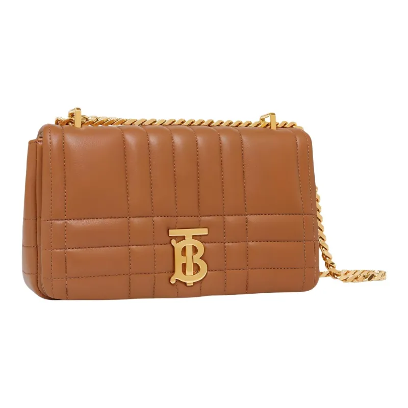 Burberry Quilted Leather Lola Bag Small Maple Brown-2