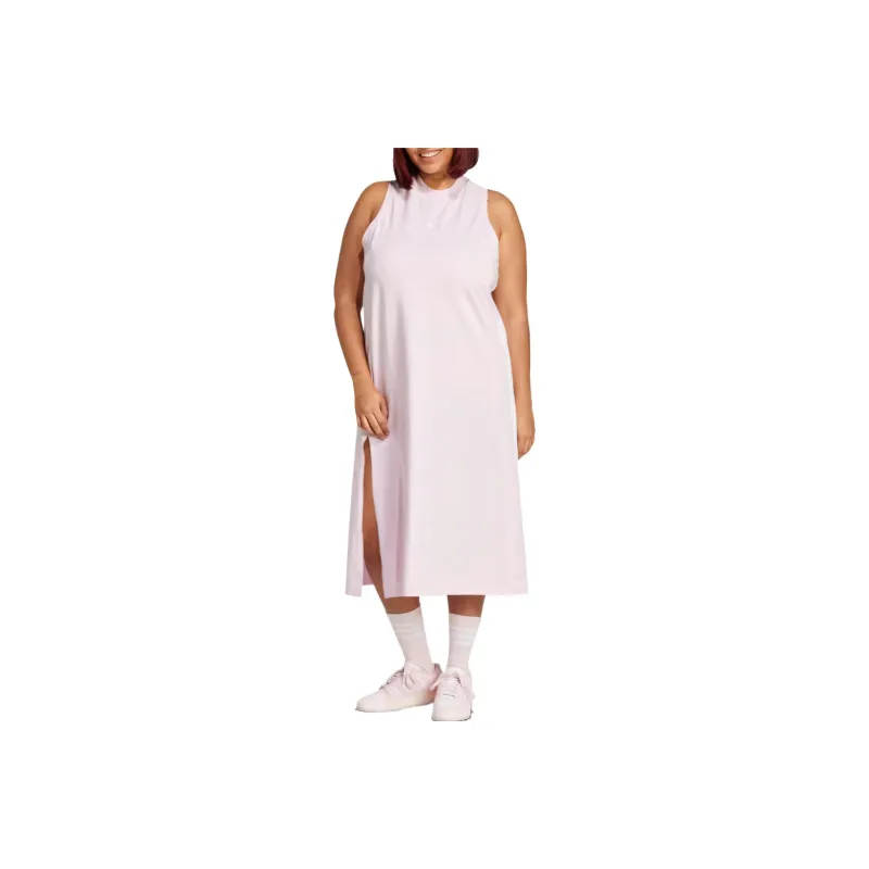 Adidas Free Shipping With AdiClub Essentials 3 Stripes Long Racerback Dress Plus Size-0
