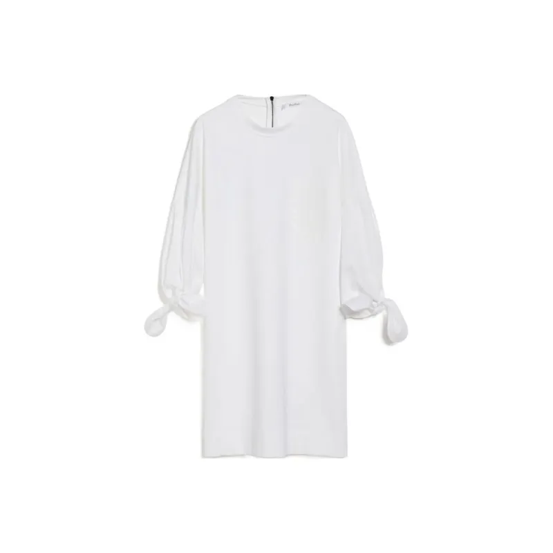 MaxMara SS25 Long Sleeved Dress Women's White-0