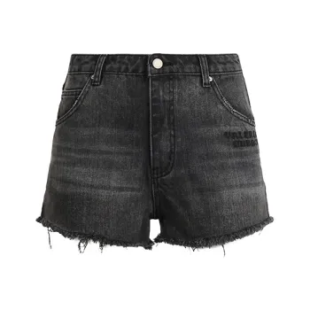 Valeria Obbaco Denim Shorts Women's Black