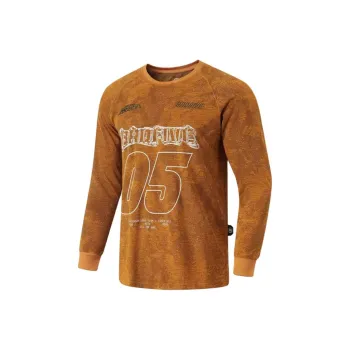 LiNing T Shirt Men's Sand Dust Orange Jacquard