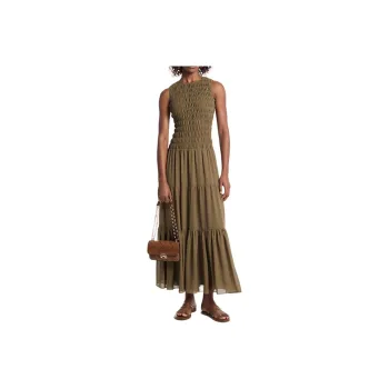 MICHAEL KORS Smocked Georgette Tank Dress