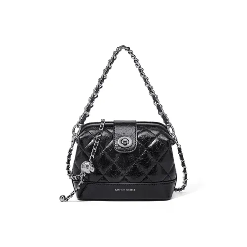 CinvaiKrose Cow Leather Shoulder Bag, Crossbody Bag, Handbag, Box Bag Small Size Women's Multicolor