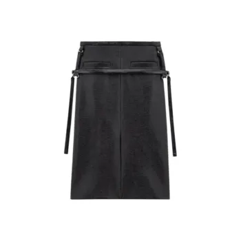 COURREGES Midi Leather Skirt