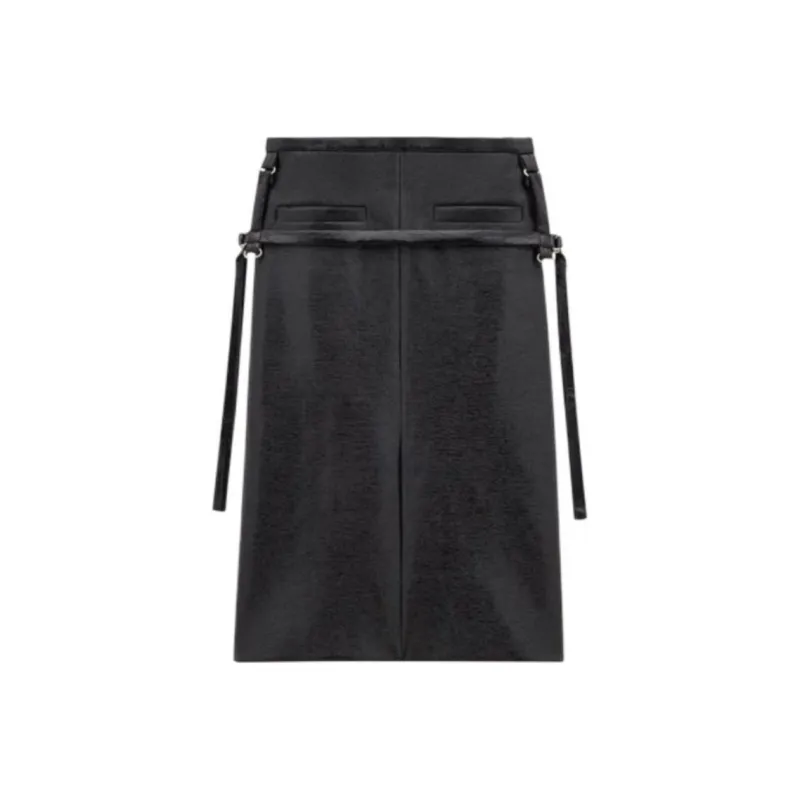 COURREGES Midi Leather Skirt-0