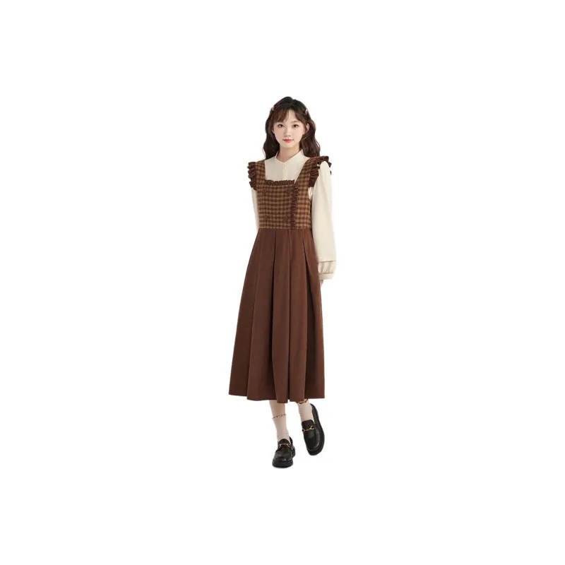 PINKMOONXXR Two Piece Skirt Sets Women's Clothing Sets Shirt+Dress-0