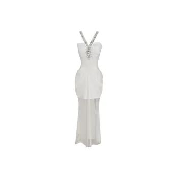 Udon House Sleeveless Dress Women's White