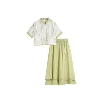 Hang Yi Court Skirt Set Women's Green