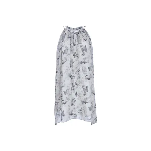 ONLY Sleeveless Dress Women's Millerda Butterfly Ink Wash Print