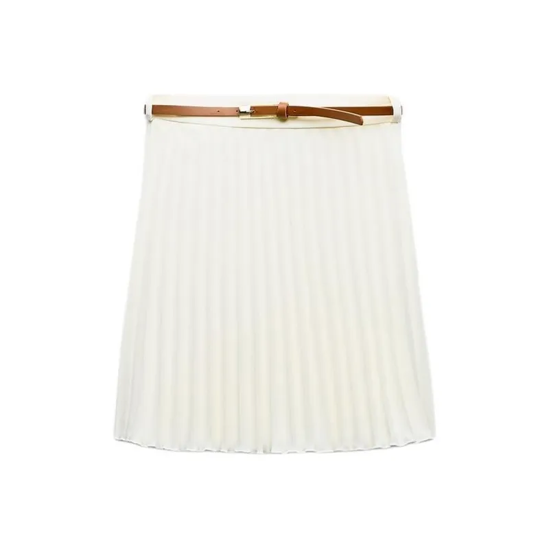 ZARA Casual Short Skirts Women's Frosted White-0