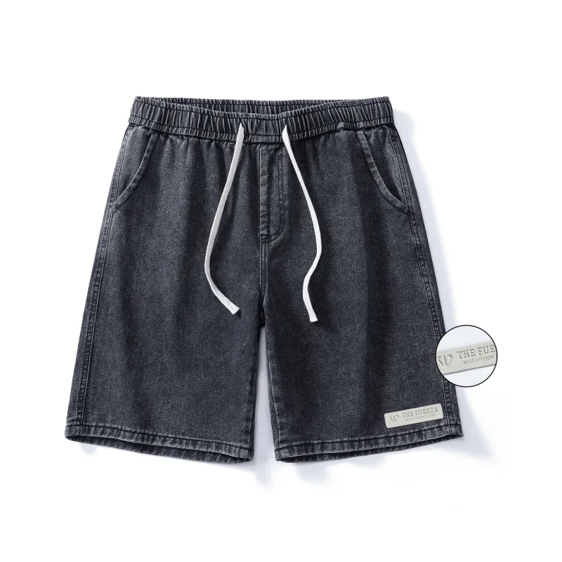 PAINT STAIN Denim Shorts Unisex-12
