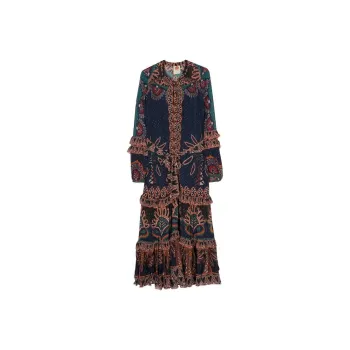 FARM RIO SS24 Long-Sleeved Dresses Women's Multicolor