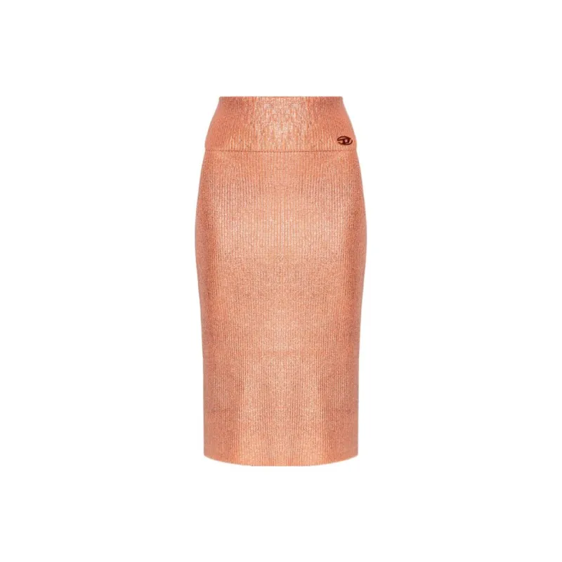 DIESEL Casual Long Skirts Women's Orange-0