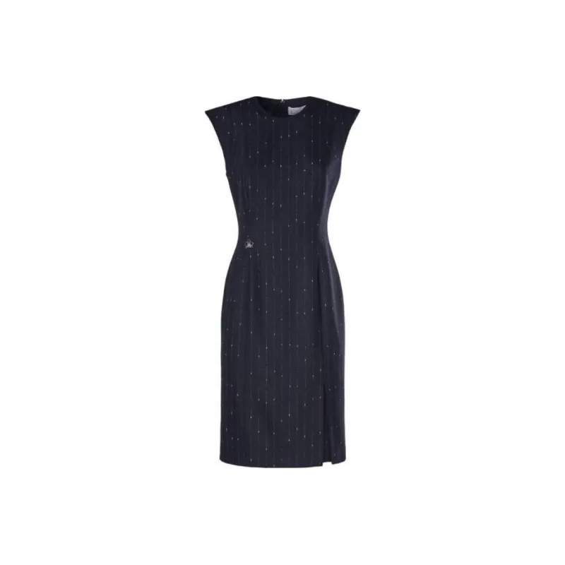 Genny Pinstripe Mini Dress-0