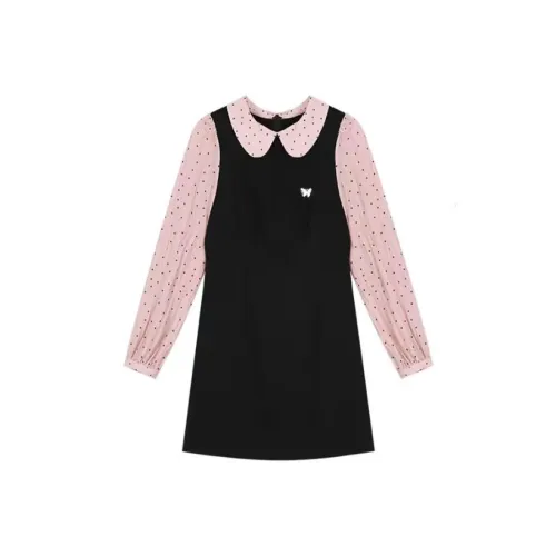 Lookinto Long Sleeved Dresses Women's Black