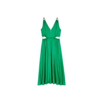 Maje V neck Midi Dress