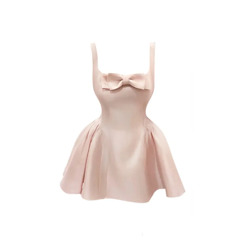 Fashion Slip Dress Women's Pink Shades Single Item-4