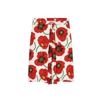 KENZO Poppy By Nigo Women's Skirt White Red