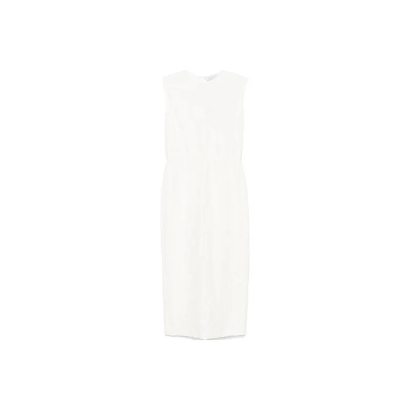 HARRIS WHARF LONDON Crinkled Midi Dress-0
