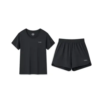 XTEP Comprehensive Training Set Casual Suit Women's Jet Black