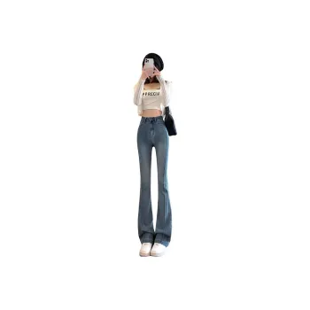 FAWENXIANGZI Jeans Women's Vintage Blue