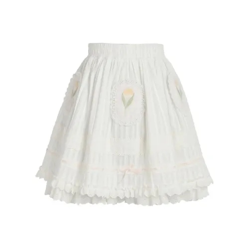SNBL Casual Short Skirts Women's White