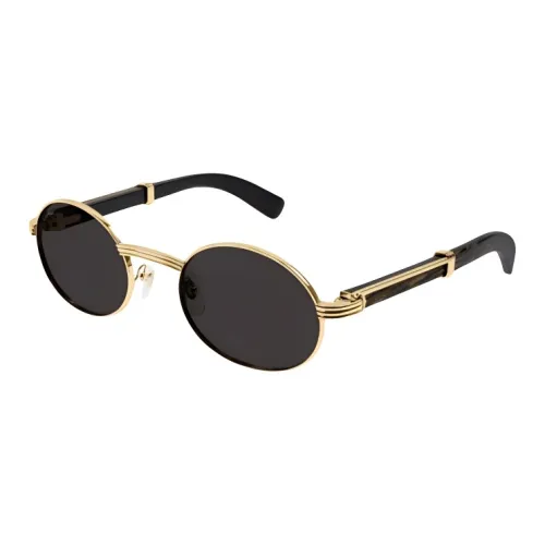 CARTIER Round Sunglasses Unisex Black