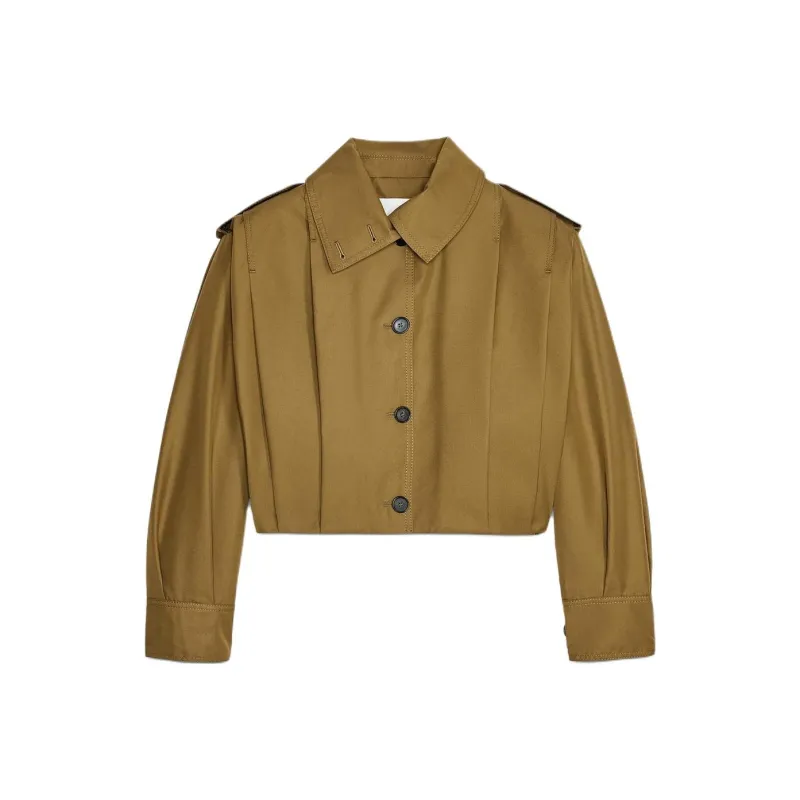 ZARA ZW Series Jackets & Coats Women's Olive Green-0