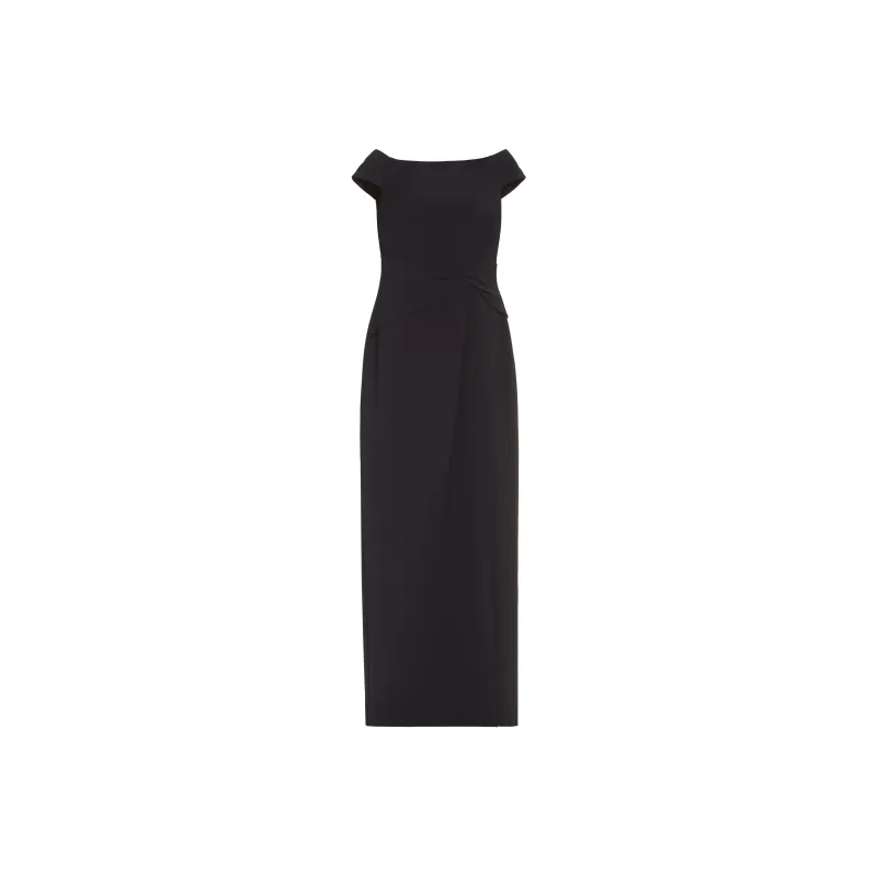 Polo Ralph Lauren Pleated Off Shoulder Maxi Dress-0