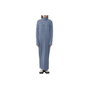 Beams Long Sleeved Dresses Women's Gray Blue