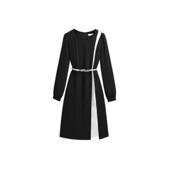Silky Queen Long Sleeved Dresses Women's Black