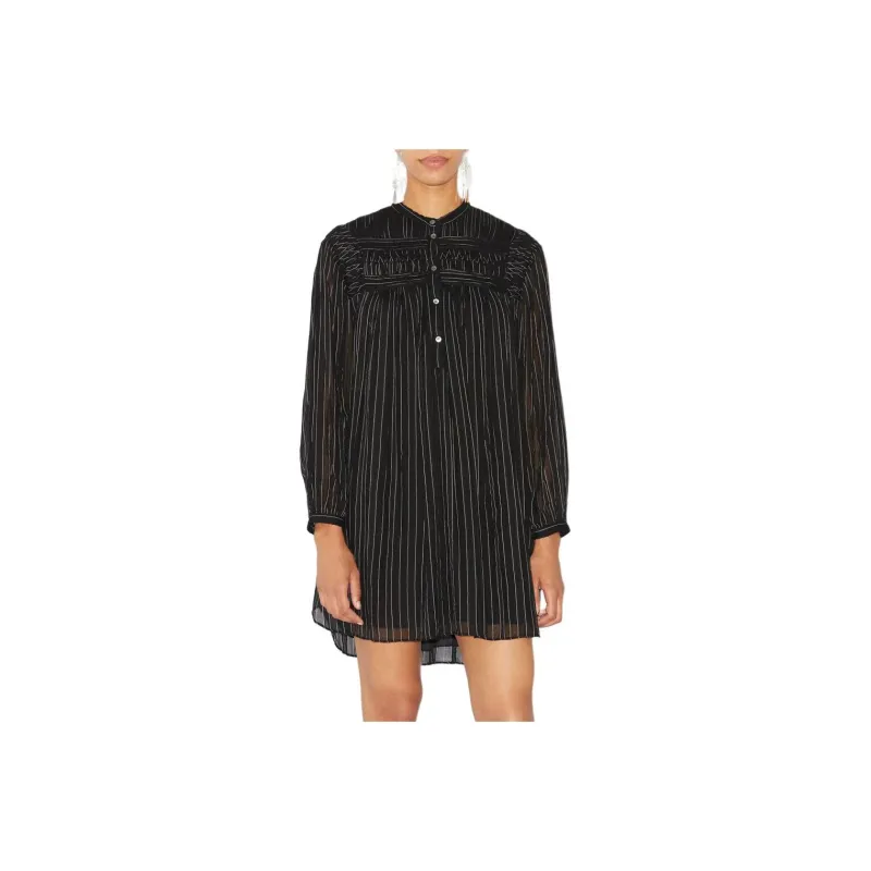ISABEL MARANT ETOILE Leozi Striped Voile Mini Dress-0