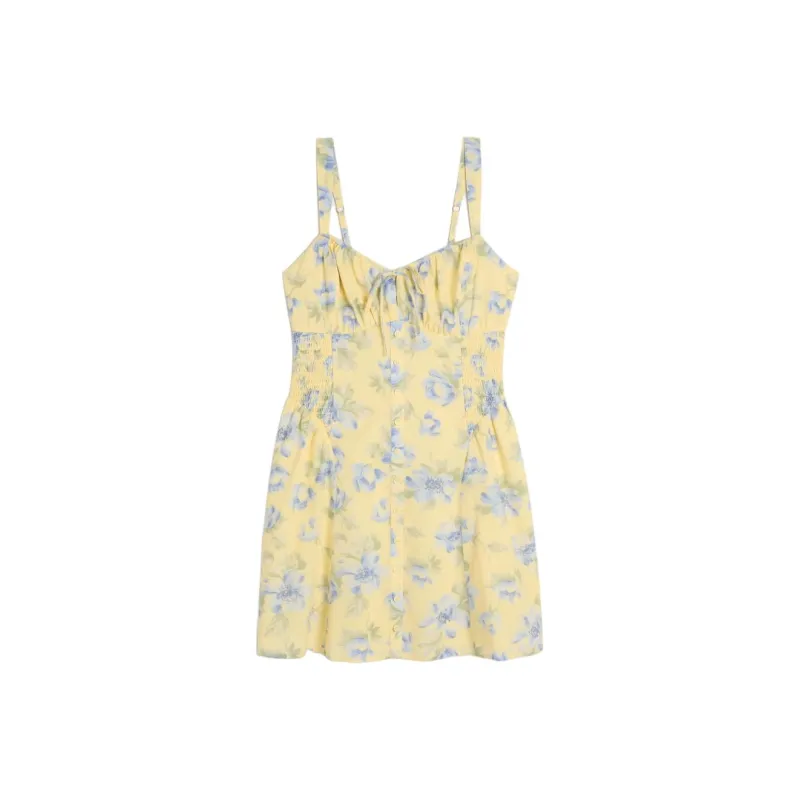 Hollister Slip Dress Women's Yellow-0