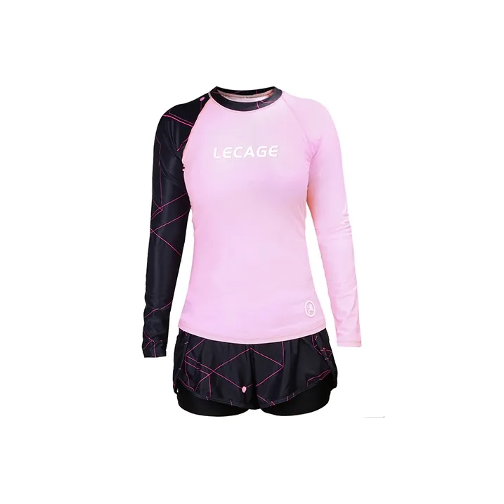 LECAGE Split Swimsuit Women's Pink-0
