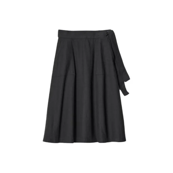 Jw Anderson X UNIQLO Jw Anderson Co-Branded Series Casual Long Skirts Women's Black-0