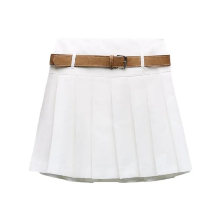 ZARA Casual Short Skirts Women's White-0