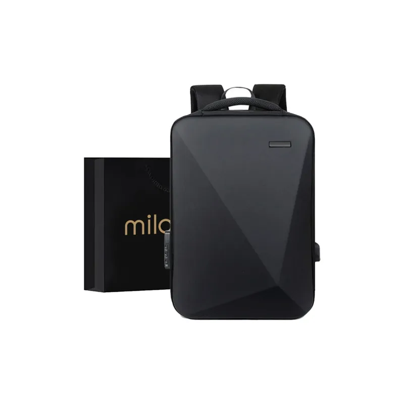 MILOOKY Polyester Backpack Regular Unisex Black-1