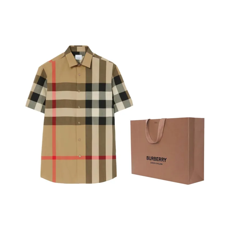 Burberry Checkered Short sleeved Shirt-6