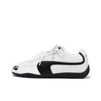 MASONONCE Racing Shoes Low Top Skateboard Shoes Unisex Black White