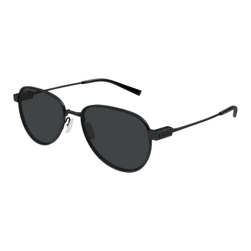 SAINT LAURENT Oval Sunglasses Men's Black