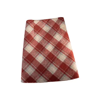 Cypress House Casual Short Skirts Women's Red Plaid