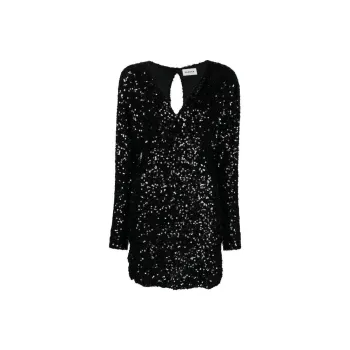 PAROSH Long Sleeved Dress Women's Black