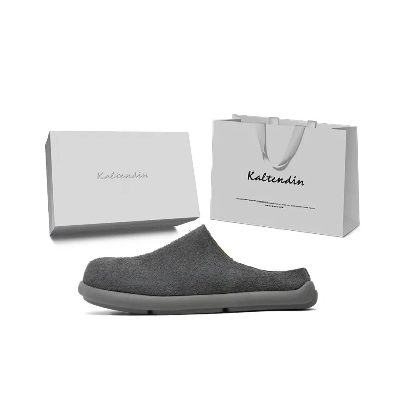 Kaltendin Rubber Sole Abrasion Resistant Slip Resistant Closed Toe Slippers Unisex-10