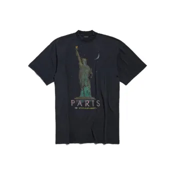 Balenciaga Paris Liberty Crewneck T-Shirt Dress