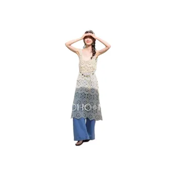 Mo Han Yi Mei Sleeveless Dress Women's Ecru