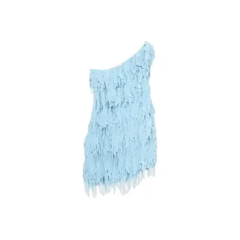 Blumarine Fringed Mini Dress